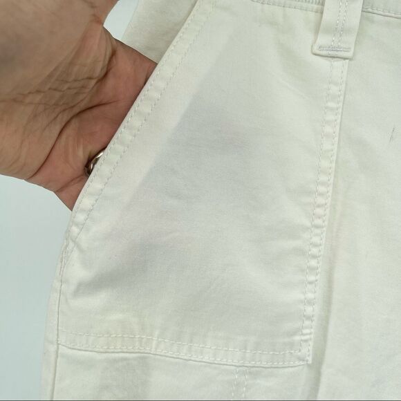 Gloria Vanderbilt Petites Crystal White Ribbed Utility Skimmer Capri Pants 4P - Picture 5 of 16